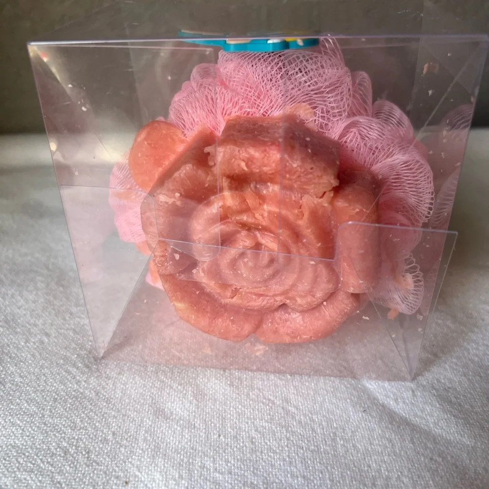 Watermelon soap Pink Shower Pouf with Cartoon Character